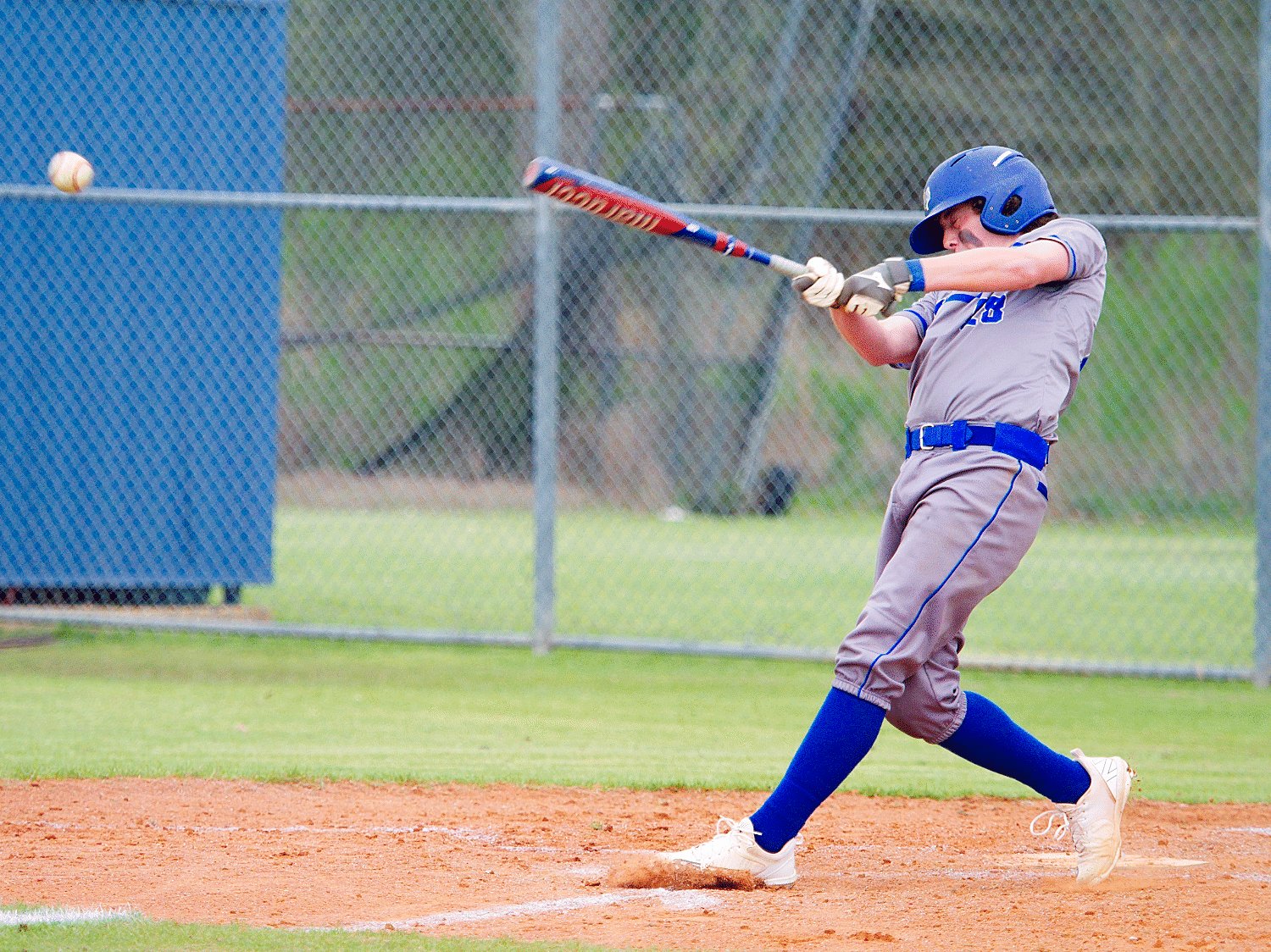 Payton Sapp gets a hit early Friday evening against Commerce.